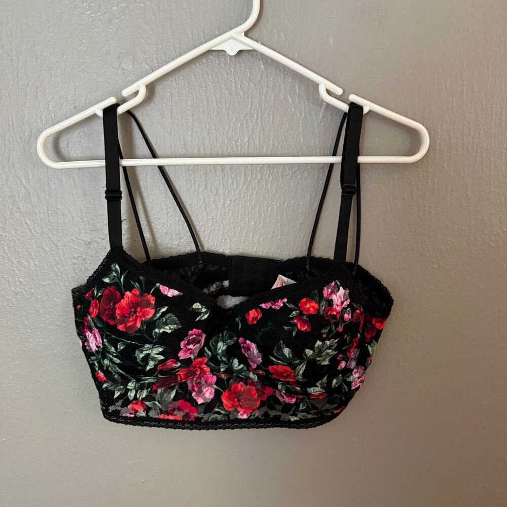 PINK VICTORIA'S SECRET Lace Bralette Push Up Size XL comfort adjustable
